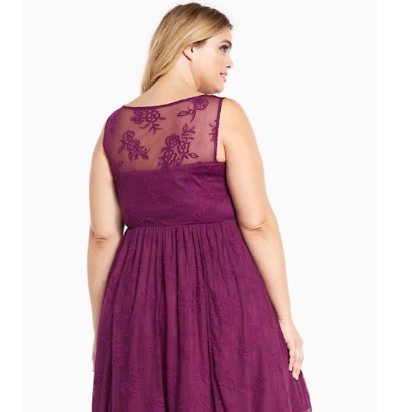 torrid Dresses & Skirts - FINAL$ Embroidered Mesh Illusion Dress
